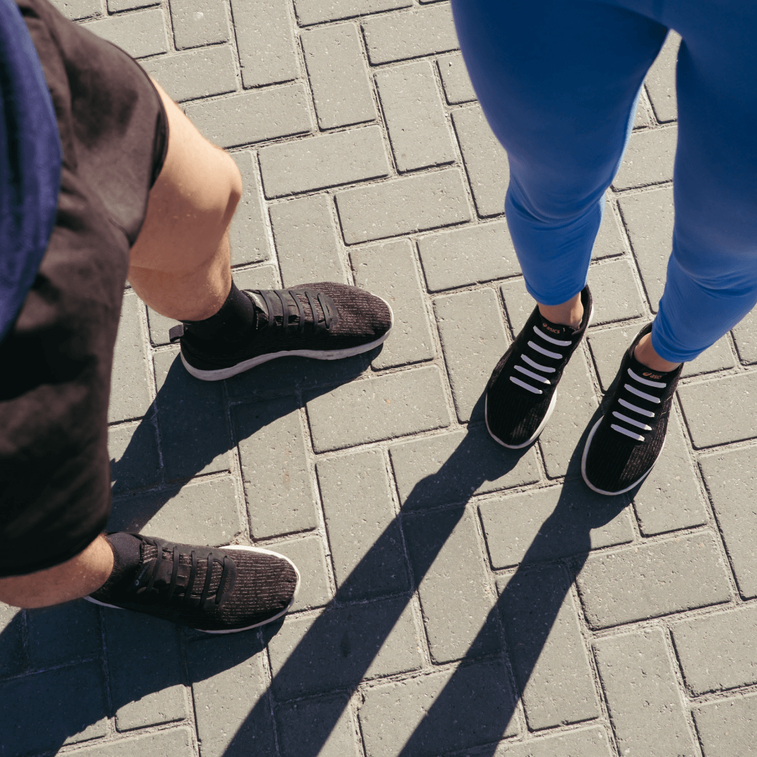 Tekkie Ties Adult Sneaker Laces Black being worn