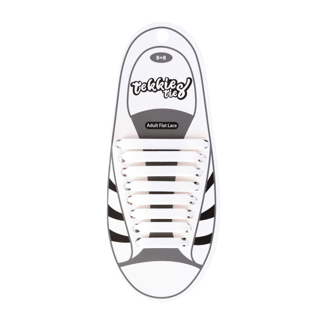 Tekkie Ties Adult Sneaker Laces White pack