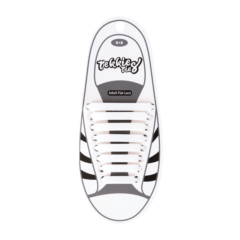 Tekkie Ties Adult Sneaker Laces White pack