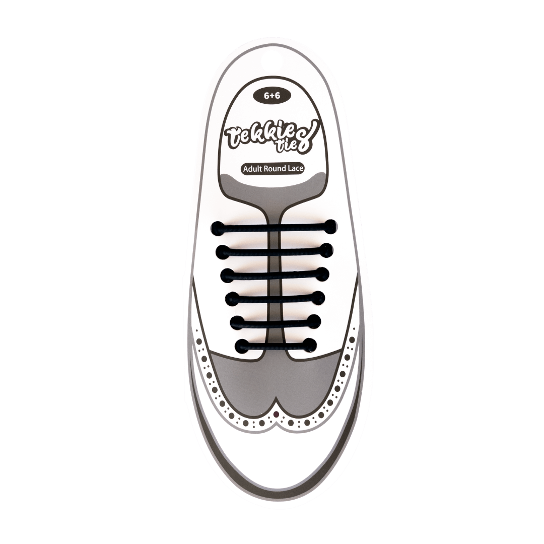 Tekkie Ties Adult Formal Laces Black pack