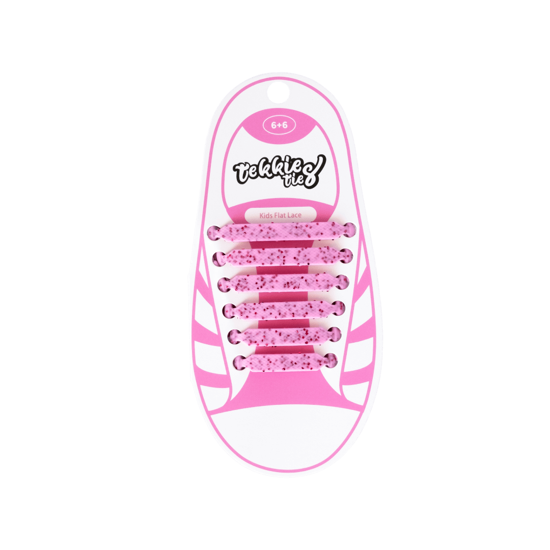 Tekkie Ties Kids Laces Pink Glitter pack