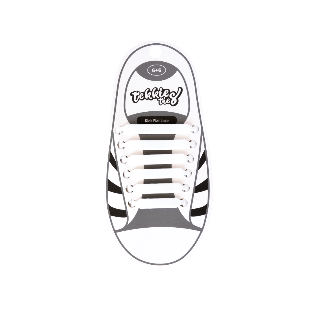 Tekkie Ties Kids Laces White pack