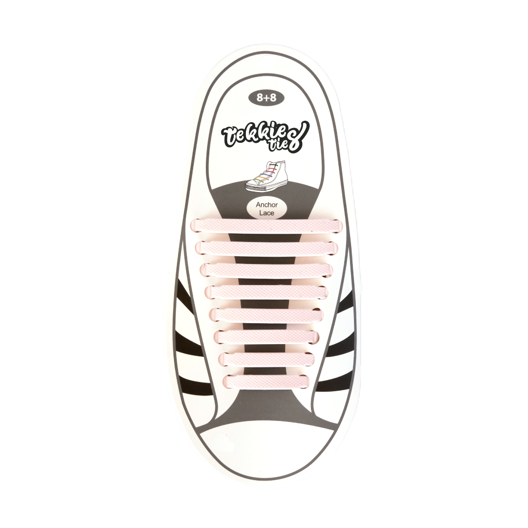 Tekkie Ties Adult Sneaker Laces Blush Pink pack